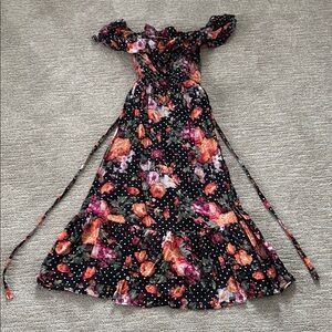 Grace Elements Black and Red Ruffled Tiered Sundress